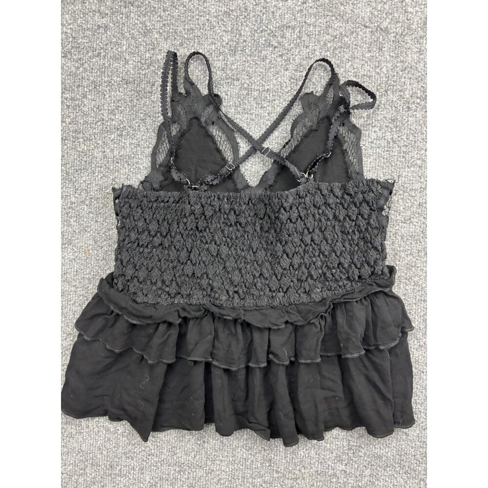 POL Black Lace Ruffle Tank Top - Picture 6 of 6